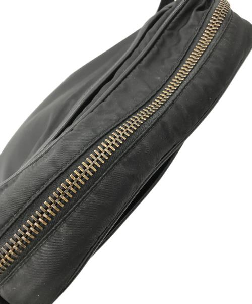 PRADA（プラダ）PRADA (プラダ) ナイロン×レザーショルダーバッグ ブラックの古着・服飾アイテム