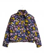ERLイーアールエル）の古着「フローラルデニムパデットジャケット」｜ブラック