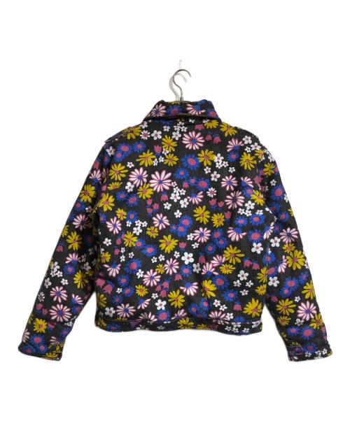 ERL（イーアールエル）ERL (イーアールエル) フローラルデニムパデットジャケット ブラック サイズ:Mの古着・服飾アイテム