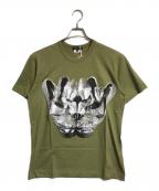 COMME des GARCONS HOMME PLUSコムデギャルソンオムプリュス）の古着「プリントTシャツ」｜グリーン