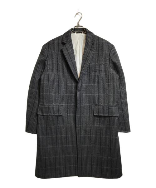 CALVIN KLEIN 205W39NYC（カルバンクライン205W39NYC）CALVIN KLEIN 205W39NYC (カルバンクライン205W39NYC) ヘリンボーンツイードチェスターコート グレー サイズ:46の古着・服飾アイテム