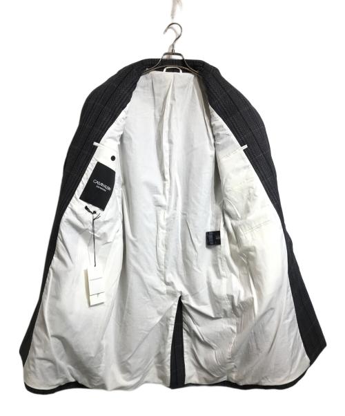 CALVIN KLEIN 205W39NYC（カルバンクライン205W39NYC）CALVIN KLEIN 205W39NYC (カルバンクライン205W39NYC) ヘリンボーンツイードチェスターコート グレー サイズ:46の古着・服飾アイテム