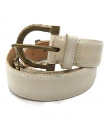 LOUIS VUITTON（ルイ ヴィトン）の古着「ホースビットバックルベルト」｜ホワイト