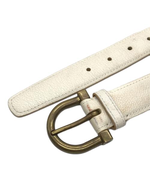 LOUIS VUITTON（ルイ ヴィトン）LOUIS VUITTON (ルイ ヴィトン) ホースビットバックルベルト ホワイトの古着・服飾アイテム