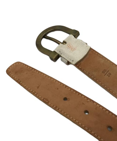 LOUIS VUITTON（ルイ ヴィトン）LOUIS VUITTON (ルイ ヴィトン) ホースビットバックルベルト ホワイトの古着・服飾アイテム