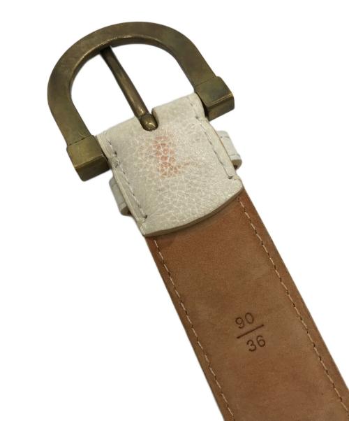 LOUIS VUITTON（ルイ ヴィトン）LOUIS VUITTON (ルイ ヴィトン) ホースビットバックルベルト ホワイトの古着・服飾アイテム