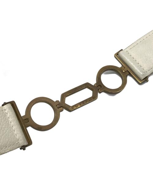 LOUIS VUITTON（ルイ ヴィトン）LOUIS VUITTON (ルイ ヴィトン) ホースビットバックルベルト ホワイトの古着・服飾アイテム