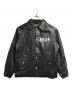 AT-DIRTY（アットダーティ）の古着「LEATHER COACH JACKET」｜ブラック