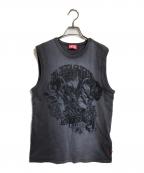 DIESELディーゼル）の古着「Faded tank top with graphic print」｜グレー