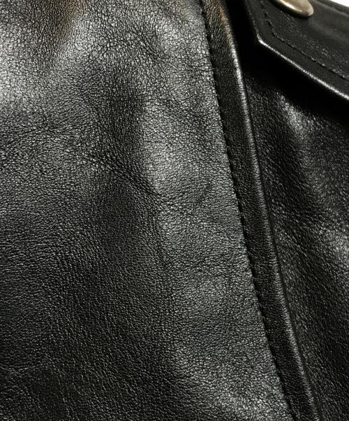 GOLDEN GOOSE（ゴールデングース）GOLDEN GOOSE (ゴールデングース) タイガーカモライニング レザー ダブル ライダース ジャケット ブラック サイズ:XSの古着・服飾アイテム
