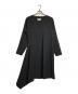MM6 Maison Margiela（エムエムシックス メゾンマルジェラ）の古着「アシンメトリーワンピース」｜ブラック