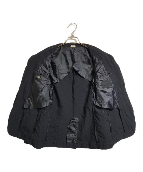 COMME des GARCONS HOMME DEUX（コムデギャルソン オム ドゥ）COMME des GARCONS HOMME DEUX (コムデギャルソン オム ドゥ) ポリエステル縮絨ストライプジャケット ダークネイビー サイズ:Sの古着・服飾アイテム