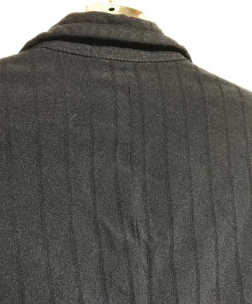 COMME des GARCONS HOMME DEUX（コムデギャルソン オム ドゥ）COMME des GARCONS HOMME DEUX (コムデギャルソン オム ドゥ) ポリエステル縮絨ストライプジャケット ダークネイビー サイズ:Sの古着・服飾アイテム
