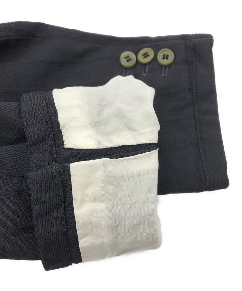 COMME des GARCONS HOMME DEUX（コムデギャルソン オム ドゥ）COMME des GARCONS HOMME DEUX (コムデギャルソン オム ドゥ) ポリエステル縮絨ストライプジャケット ダークネイビー サイズ:Sの古着・服飾アイテム