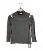 BORDRES at BALCONYボーダーズ アット バルコニー）の古着「COLD SHOULDER TOP」｜グレー