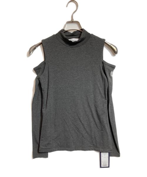 BORDRES at BALCONY（ボーダーズ アット バルコニー）BORDRES at BALCONY (ボーダーズ アット バルコニー) COLD SHOULDER TOP グレー サイズ:36の古着・服飾アイテム