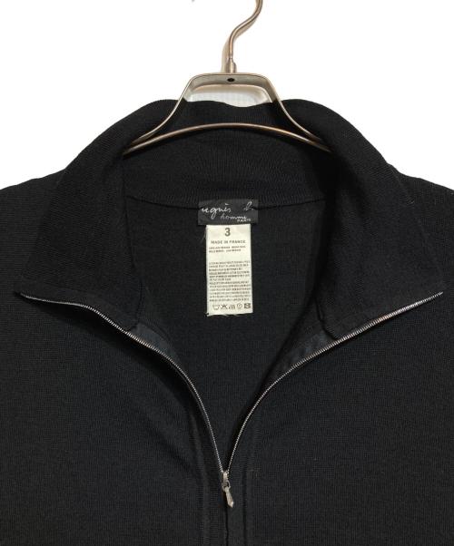 agnes b homme（アニエスベーオム）agnes b homme (アニエスベーオム) ドライバーズニット ブラック サイズ:3の古着・服飾アイテム