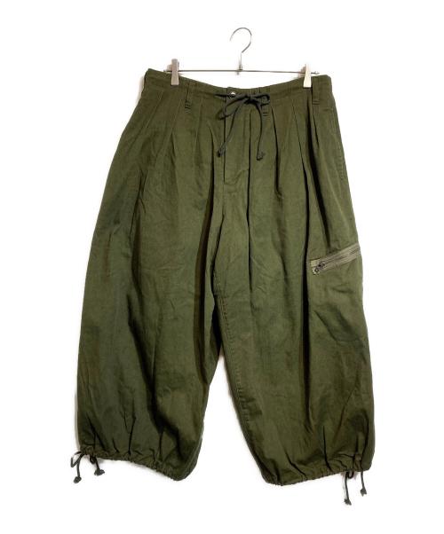 s'yte（サイト）s'yte (サイト) COTTON DRILL ZIPPER POCKET BALLOON PANTS カーキ サイズ:3の古着・服飾アイテム