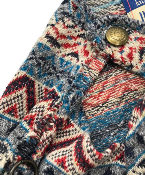 blackmeans（ブラックミーンズ）blackmeans (ブラックミーンズ) 民族柄ヘンリーネックガーゼシャツ マルチカラー サイズ:2の古着・服飾アイテム