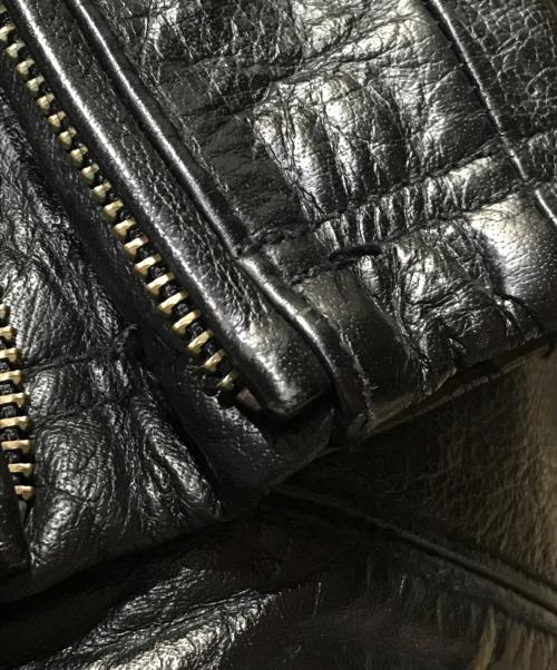 FUGA（フーガ）FUGA (フーガ) ダブルレザージャケット ブラック サイズ:46の古着・服飾アイテム