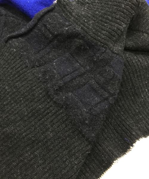 Y's（ワイズ）Y's (ワイズ) ハイネックボタンニット ブルー×グレー サイズ:2の古着・服飾アイテム