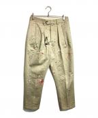 NEATニート）の古着「ペイントチノパンツ」｜ベージュ