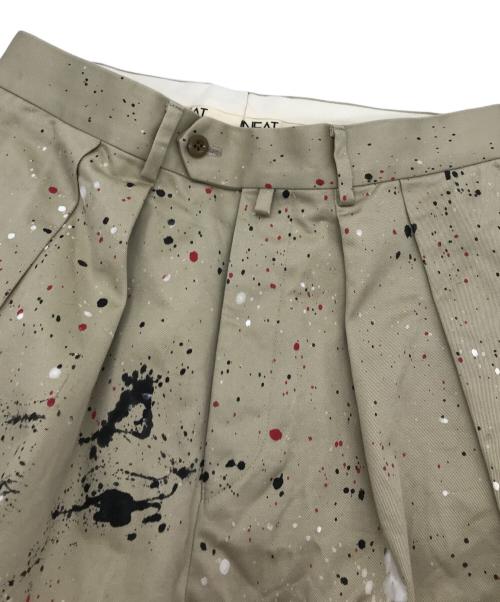 NEAT（ニート）NEAT (ニート) ペイントチノパンツ ベージュ サイズ:46の古着・服飾アイテム