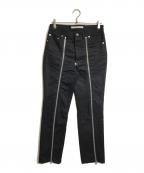 JOHN LAWRENCE SULLIVANジョン ローレンス サリバン）の古着「Rigid denim zipped pants」｜ブラック