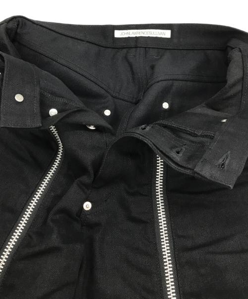 JOHN LAWRENCE SULLIVAN（ジョン ローレンス サリバン）JOHN LAWRENCE SULLIVAN (ジョン ローレンス サリバン) Rigid denim zipped pants ブラック サイズ:46の古着・服飾アイテム