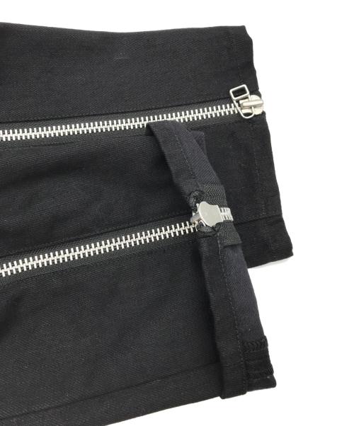 JOHN LAWRENCE SULLIVAN（ジョン ローレンス サリバン）JOHN LAWRENCE SULLIVAN (ジョン ローレンス サリバン) Rigid denim zipped pants ブラック サイズ:46の古着・服飾アイテム