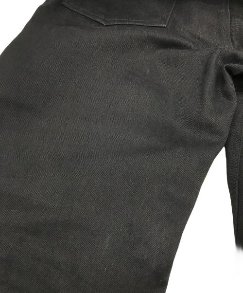 JOHN LAWRENCE SULLIVAN（ジョン ローレンス サリバン）JOHN LAWRENCE SULLIVAN (ジョン ローレンス サリバン) Rigid denim zipped pants ブラック サイズ:46の古着・服飾アイテム