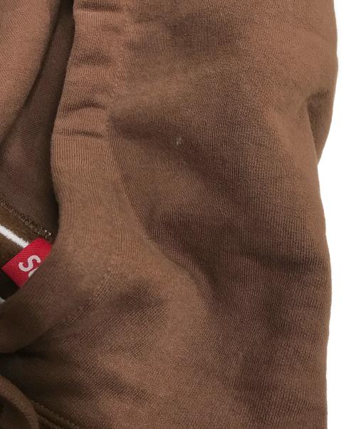 SUPREME（シュプリーム）SUPREME (シュプリーム) Satin Applique Hooded Sweatshirt ブラウン サイズ:Largeの古着・服飾アイテム
