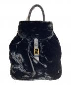 FENDIフェンディ）の古着「フェイクファーミニリュック」｜ブラック