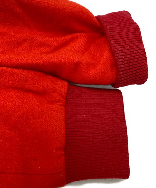 tricot COMME des GARCONS（トリココムデギャルソン）tricot COMME des GARCONS (トリココムデギャルソン) ファーカラーパッチワークジャケット レッド×ピンク サイズ:Mの古着・服飾アイテム