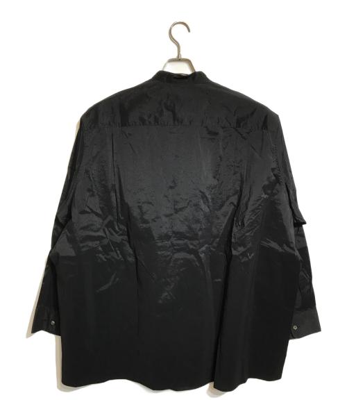 TARO HORIUCHI（タロウホリウチ）TARO HORIUCHI (タロウホリウチ) Band Collar Big Shirt ブラック サイズ:2の古着・服飾アイテム