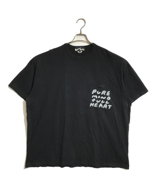 BLACK COMME des GARCONS（ブラックコムデギャルソン）BLACK COMME des GARCONS (ブラック コムデギャルソン) NIKE (ナイキ) Oversize Side Message Print Tee ブラック サイズ:Lの古着・服飾アイテム