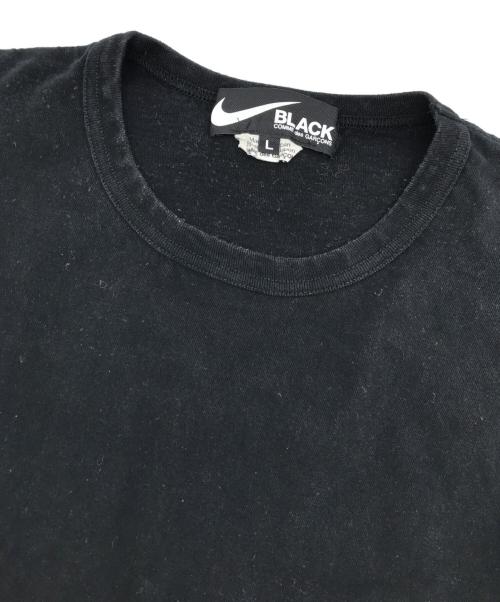 BLACK COMME des GARCONS（ブラックコムデギャルソン）BLACK COMME des GARCONS (ブラック コムデギャルソン) NIKE (ナイキ) Oversize Side Message Print Tee ブラック サイズ:Lの古着・服飾アイテム