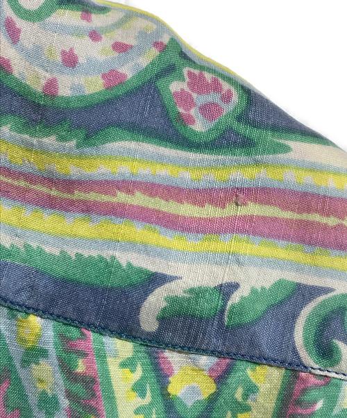 POLO RALPH LAUREN（ポロ・ラルフローレン）POLO RALPH LAUREN (ポロ・ラルフローレン) ペイズリーシルクシャツ イエロー×グリーン サイズ:Ｍの古着・服飾アイテム