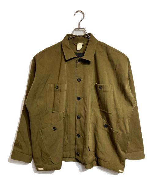 O project（オープロジェクト）O project (オープロジェクト) デザインウールカバーオール ベージュ サイズ:Ｍの古着・服飾アイテム