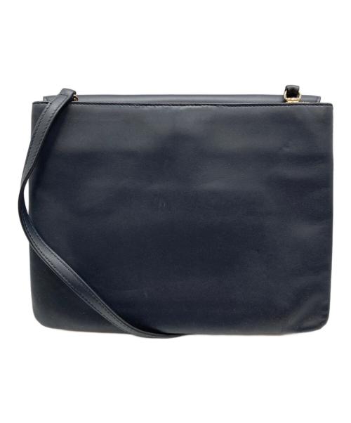 JIL SANDER（ジルサンダー）JIL SANDER (ジルサンダー) トリオフラップショルダーバッグ ネイビーの古着・服飾アイテム