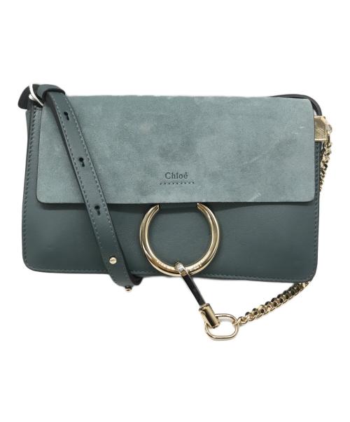 Chloe（クロエ）Chloe (クロエ) FAYEスモールショルダーバッグ ブルーの古着・服飾アイテム