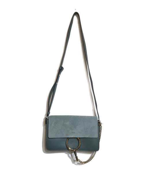 Chloe（クロエ）Chloe (クロエ) FAYEスモールショルダーバッグ ブルーの古着・服飾アイテム