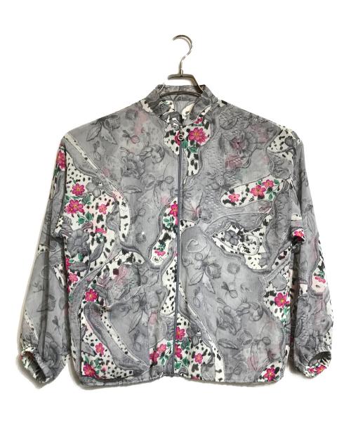 伊太利屋（イタリヤ）伊太利屋 (イタリヤ) フロントジップシアーブルゾン グレー サイズ:11の古着・服飾アイテム