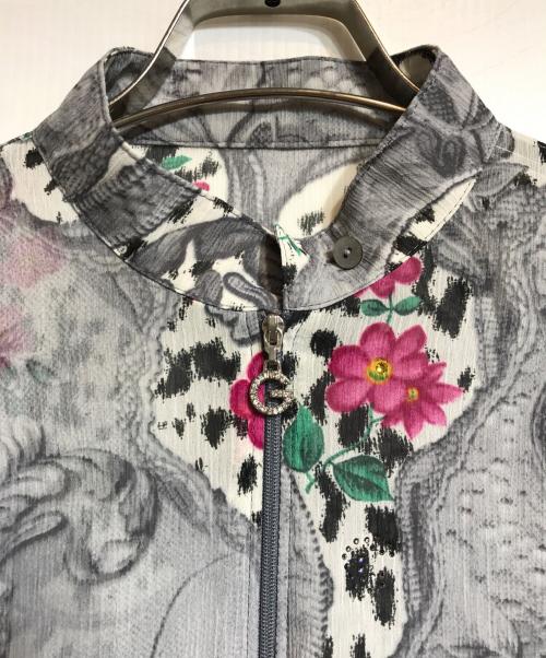 伊太利屋（イタリヤ）伊太利屋 (イタリヤ) フロントジップシアーブルゾン グレー サイズ:11の古着・服飾アイテム