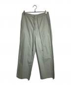 AURALEEオーラリー）の古着「WASHED FINX TWILL EASY WIDE PANTS」｜グリーン