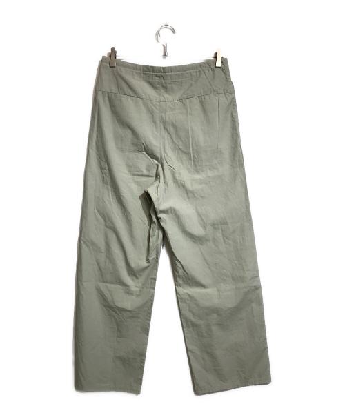 AURALEE（オーラリー）AURALEE (オーラリー) WASHED FINX TWILL EASY WIDE PANTS グリーンの古着・服飾アイテム
