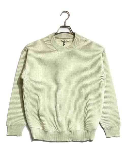 AURALEE（オーラリー）AURALEE (オーラリー) HEMP RIB KNIT BIG P/O グリーン サイズ:1の古着・服飾アイテム