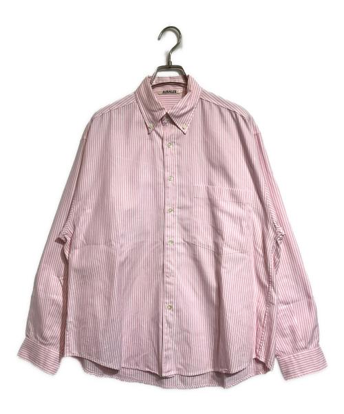 AURALEE（オーラリー）AURALEE (オーラリー) CANDY STRIPE BD SHIRT BD ピンク サイズ:2の古着・服飾アイテム