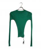 H BEAUTY&YOUTHエイチ ビューティー&ユース）の古着「ラメニット」｜グリーン