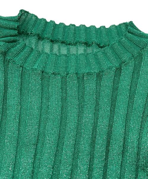 H BEAUTY&YOUTH（エイチ ビューティー&ユース）H BEAUTY&YOUTH (エイチ ビューティー&ユース) ラメニット グリーン サイズ:FREEの古着・服飾アイテム